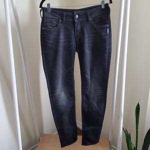 Silver Suki Mid Skinny Black Joga Jeans Sz 29